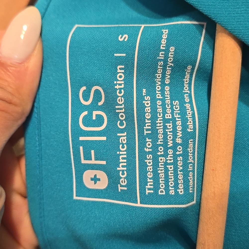 Figs Zamora Jogger Scrub Pants Catarina Top Set In Teal NWOT - Picture 11 of 16